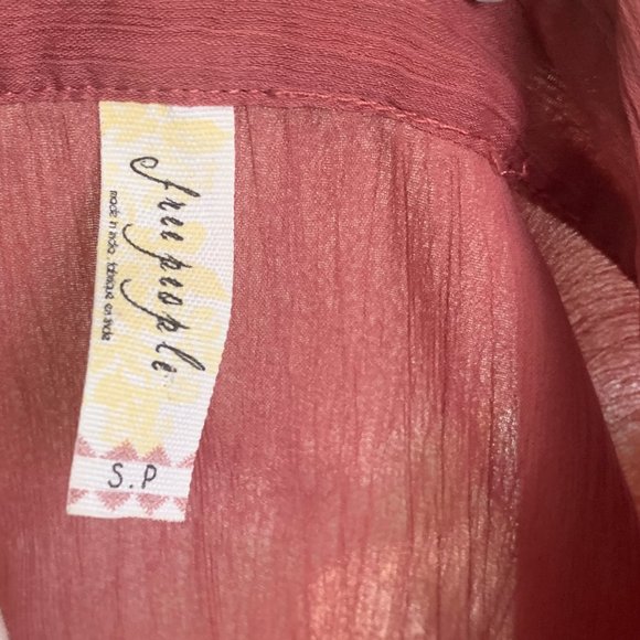 Free People Rose Sheer Ruffle Blouse - Picture 5 of 5